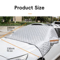 Car Windshield Cover for Snow, Frost and Sun - Silver, 230 x 145 cm - view 5
