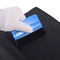 Car Wrapping Vinyl Squeegee Scraper Tools with Soft Felt Edge - Blue, Pack of 4 - view 4