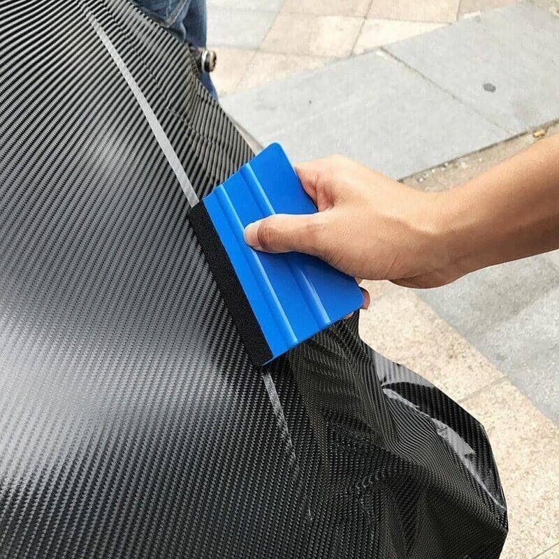 Car Wrapping Vinyl Squeegee Scraper Tools with Soft Felt Edge - Blue, Pack of 4 - view 5