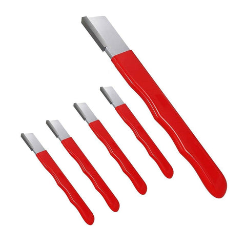 Carbide Knife Sharpeners for Garden Tools, Pack of 5 - Red