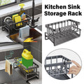 Carbon Steel Kitchen Sink Caddy - Sponge and Soap Holder Rack