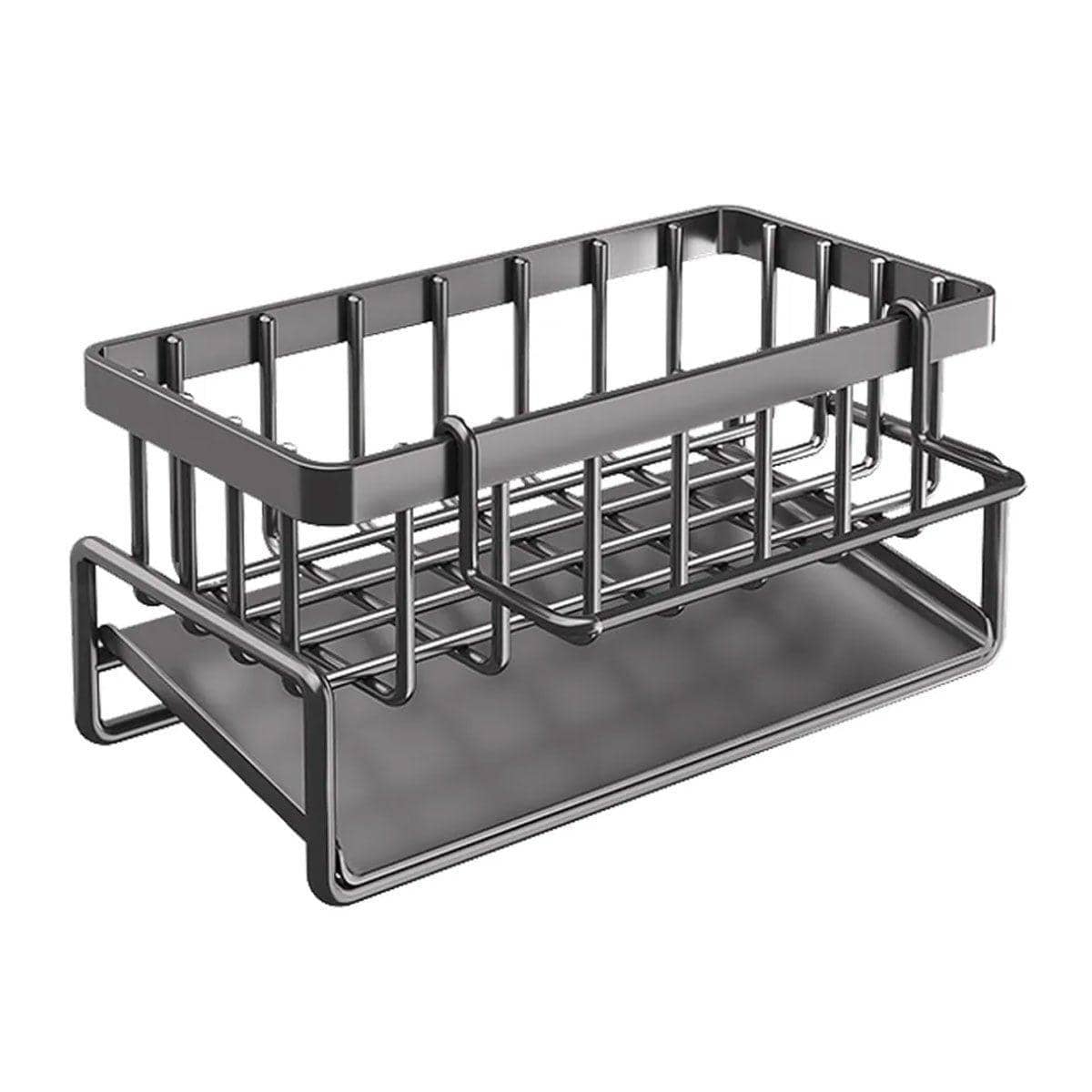 Carbon Steel Kitchen Sink Caddy - Sponge and Soap Holder Rack - view 2
