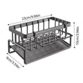 Carbon Steel Kitchen Sink Caddy - Sponge and Soap Holder Rack - view 3