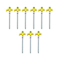 Carbon Steel Tent Pegs, Threaded Camping Stakes - M8 x 200, Pack of 9 - view 2