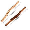 Carbonised Beech Wood Tendon Rolling Massage Stick for Salon and Home - 20 Beads, Brown - view 4