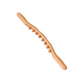 Carbonised Beech Wood Tendon Rolling Massage Stick for Salon and Home - 8 Beads, Natural Wood