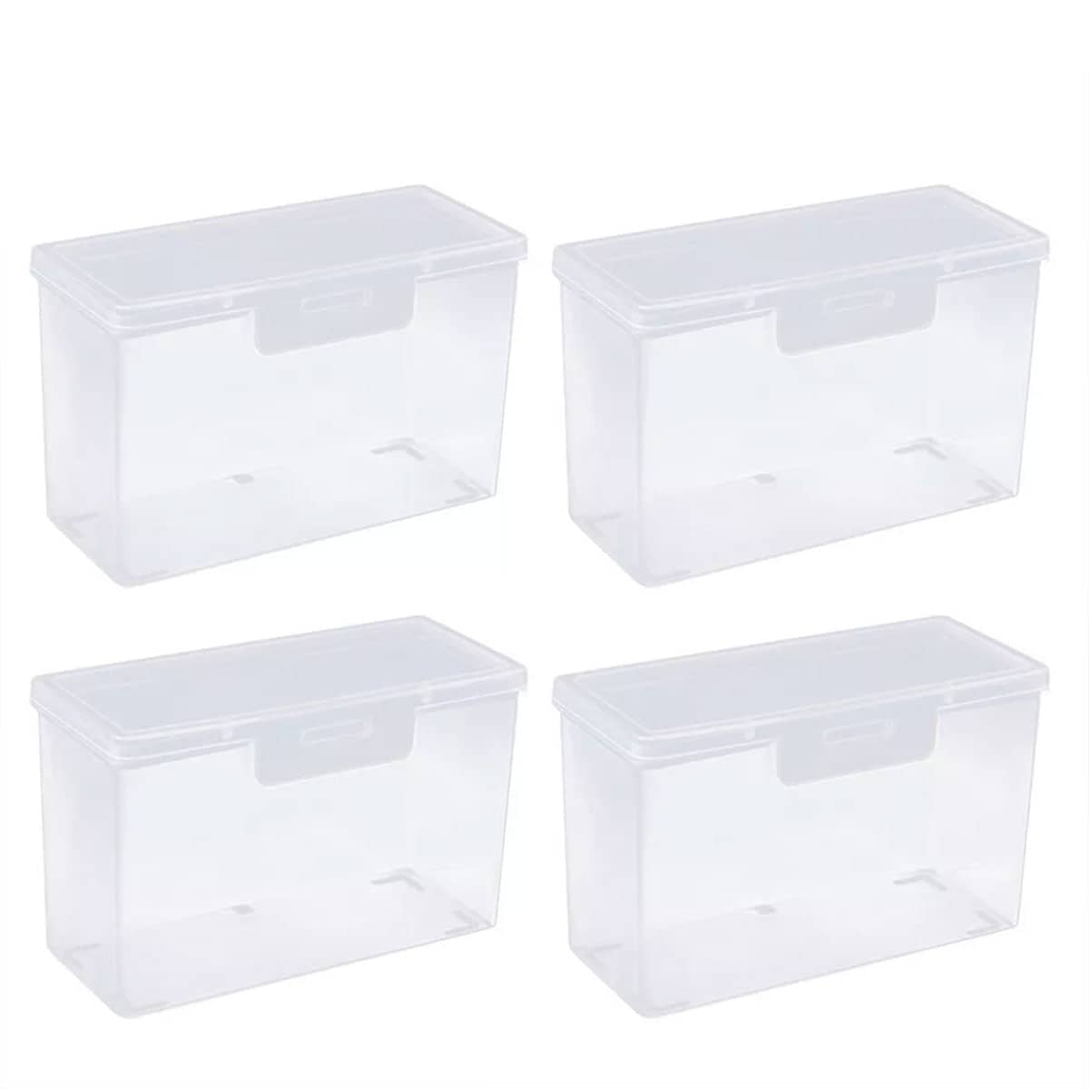 Card Storage Boxes Clear PP Plastic, Pack of 4 - view 2