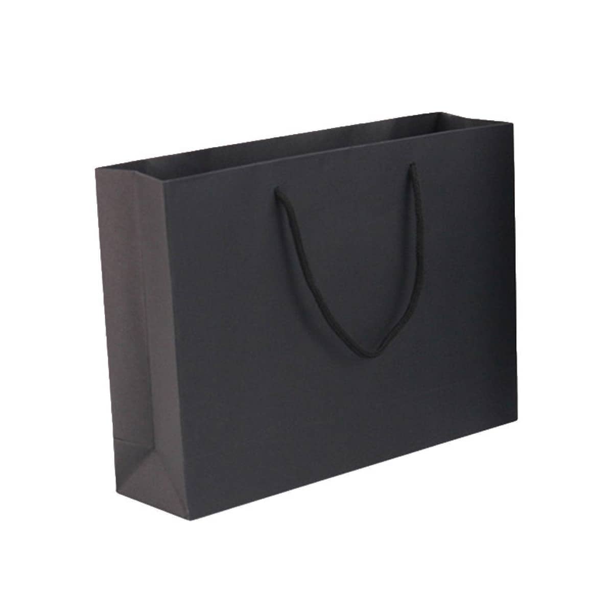 Cardboard Gift Bags with Rope Handles, Pack of 25 - Black, 26 x 35 x 13 cm