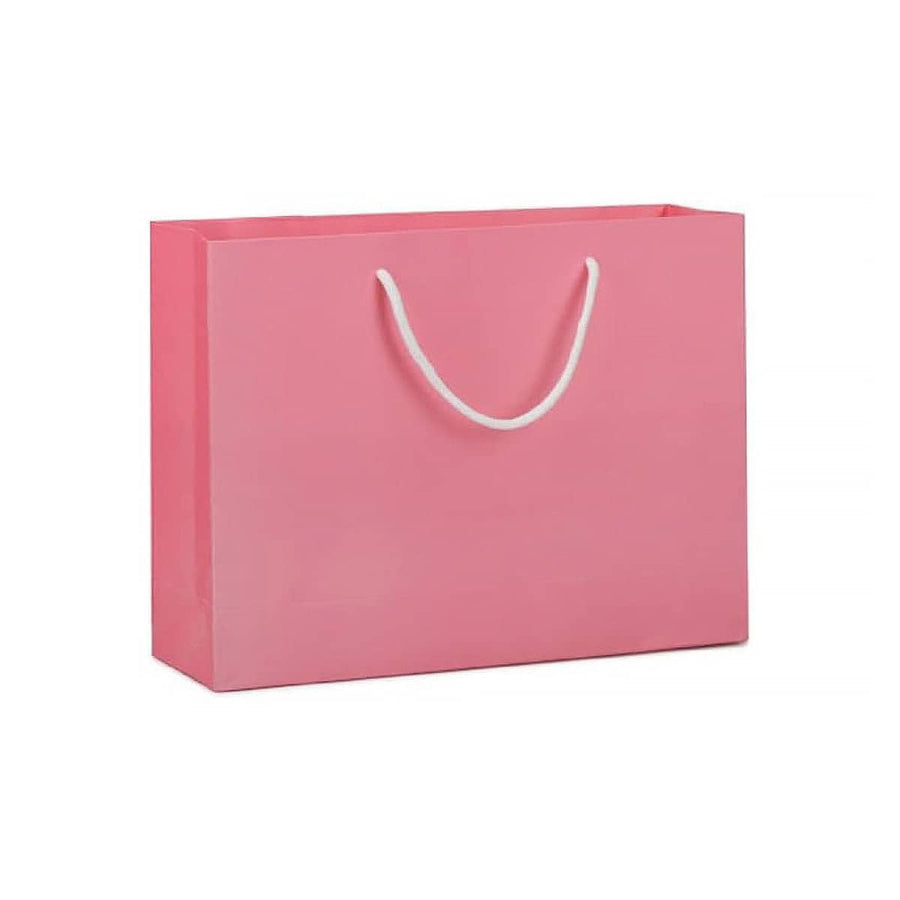 Cardboard Gift Bags with Rope Handles, Pack of 25 - Pink, 22 x 30 x 8 cm