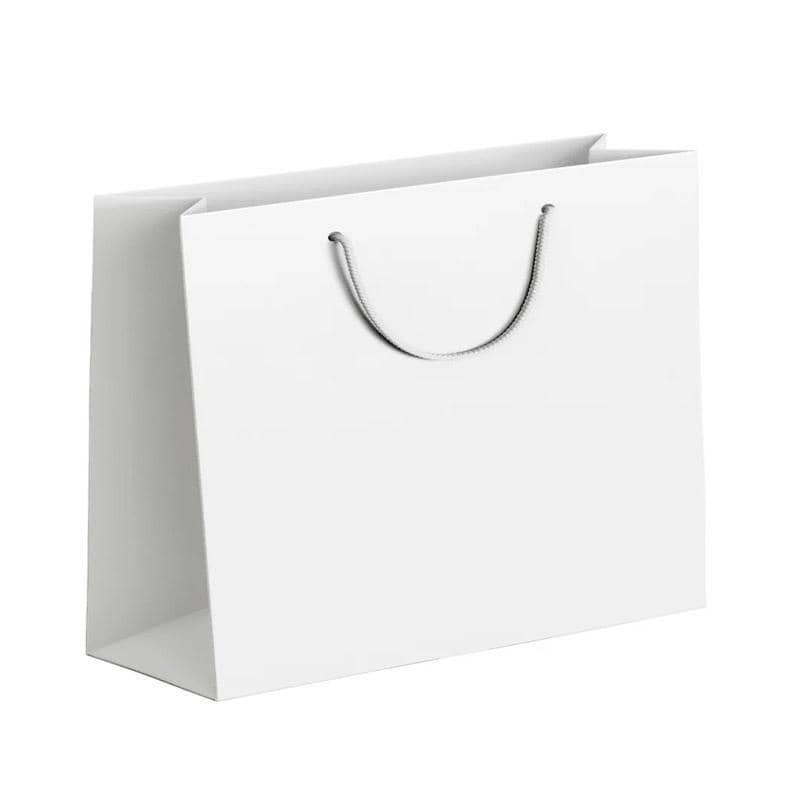 Cardboard Gift Bags with Rope Handles, Pack of 25 - White, 13 x 19 x 6 cm - view 5