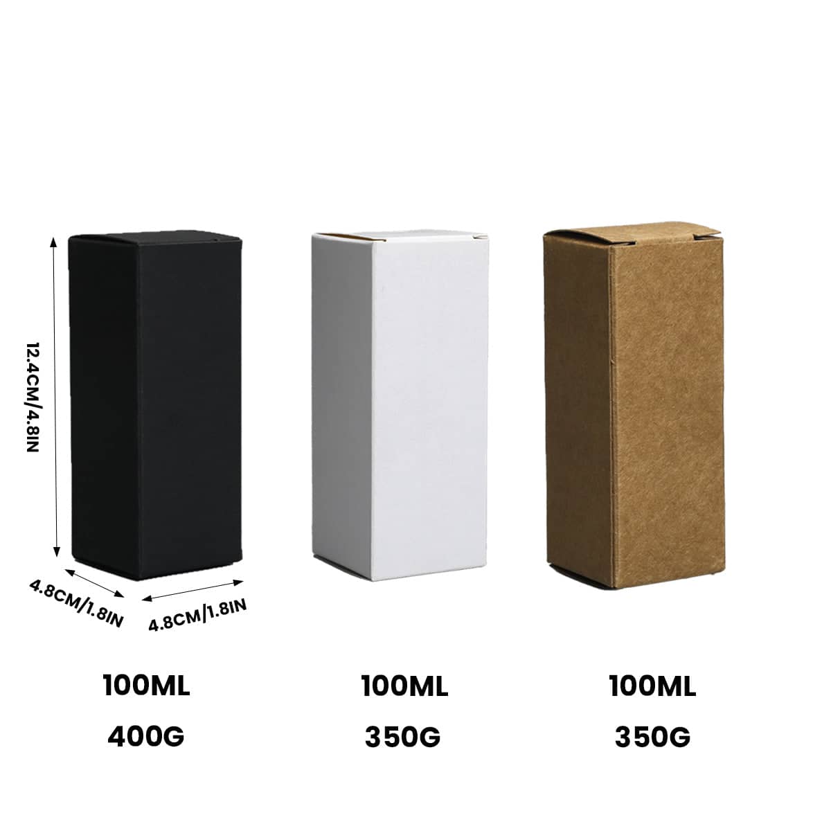 Cardboard Tuck Top Boxes, Pack of 50 - White - view 4