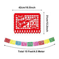 Carnival Party Decor Paper Cut Plastic Flag Banner, 4.5 m Long - view 3