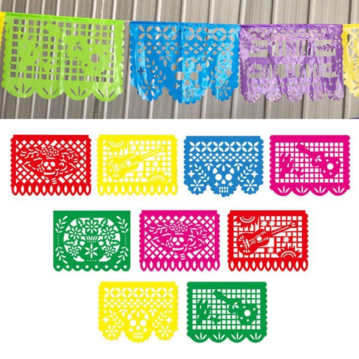 Carnival Party Decor Paper Cut Plastic Flag Banner, 4.5 m Long - view 4