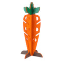 Carrot Shaped Wooden Food Dispenser for Rabbits and Small Pets, Chew Enrichment Toy - view 2
