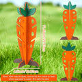 Carrot Shaped Wooden Food Dispenser for Rabbits and Small Pets, Chew Enrichment Toy - view 3