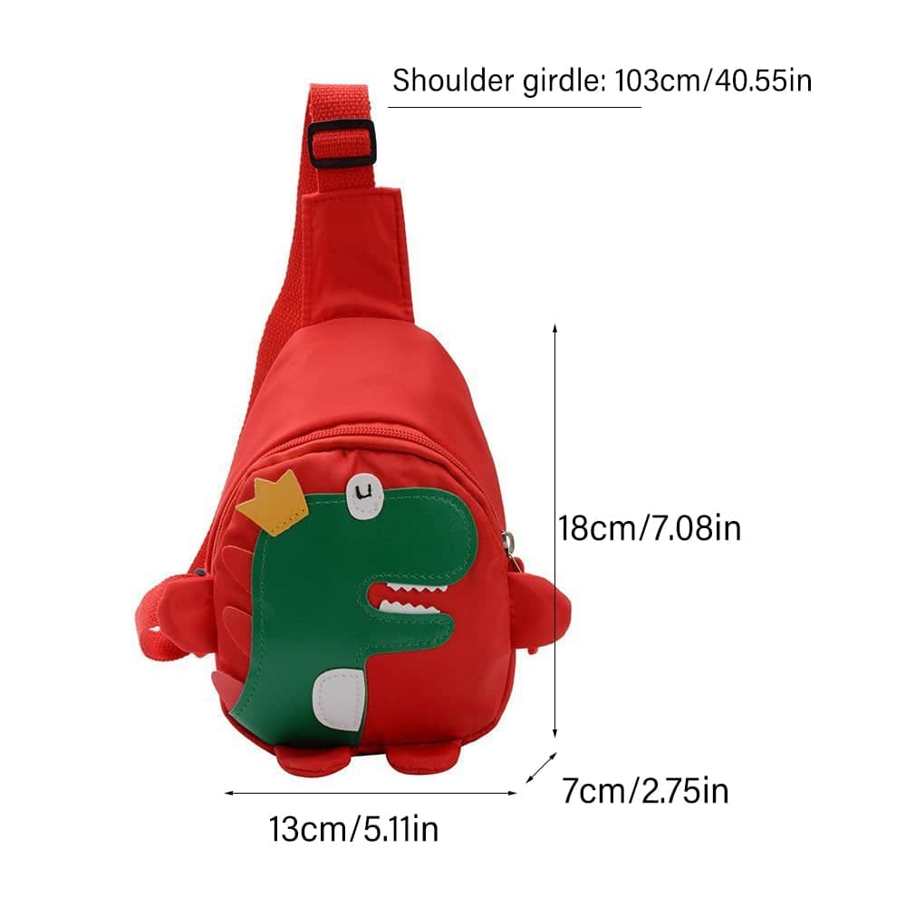 Cartoon Dinosaur Crossbody Chest Sling Bag with Adjustable Strap - Yellow - view 4