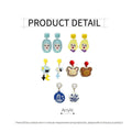 Cartoon Drop Earrings - Light Blue Girl with Bubble - view 4