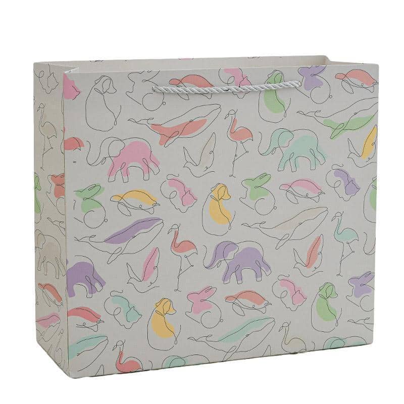 Cartoon Paper Gift Bags Tote, Pack of 25, 14 x 15 x 7 cm - Style LD-2303