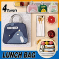 Cartoon Penguin Print Insulated Lunch Bag for Boys and Girls - Navy - view 2