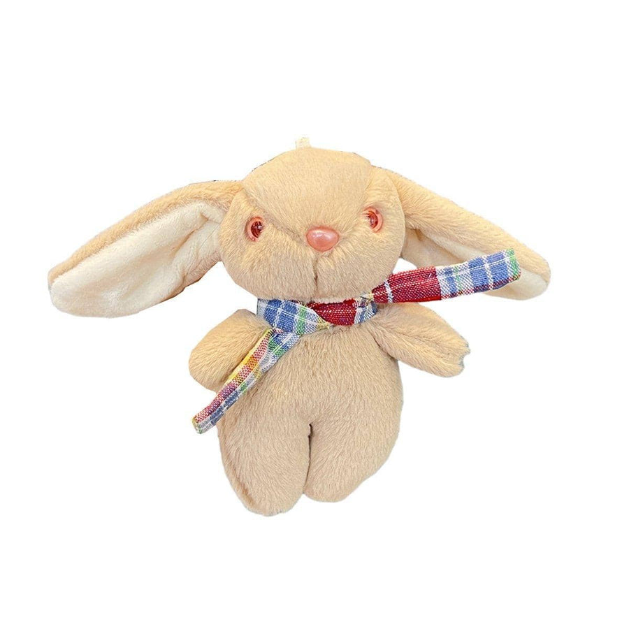 Cartoon Rabbit Plush Toy Keychain - Brown