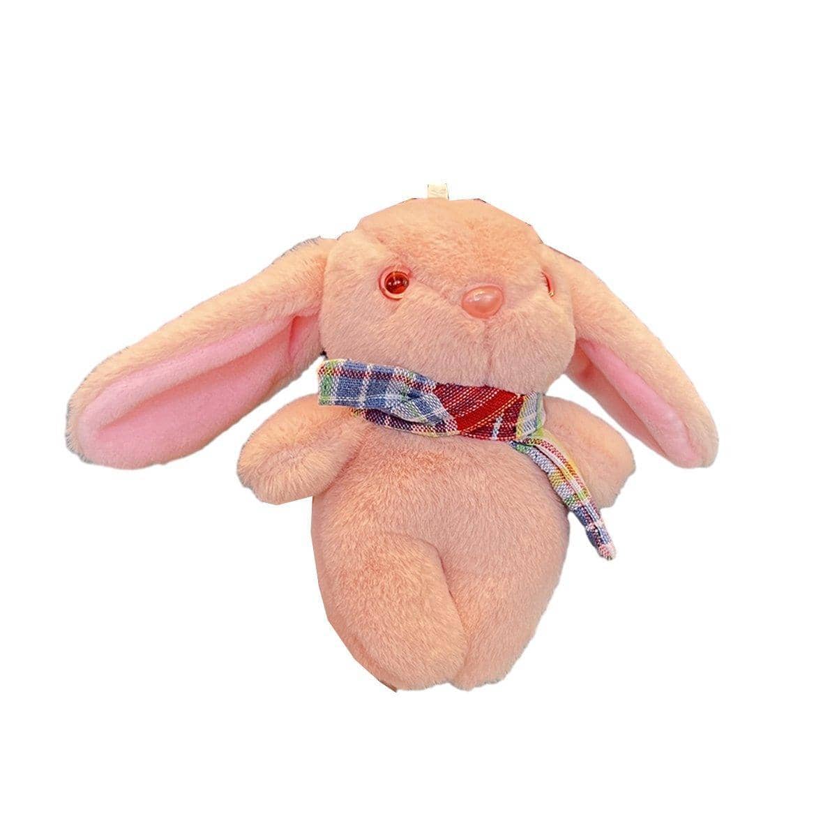 Cartoon Rabbit Plush Toy Keychain - Pink