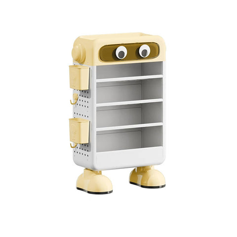 Cartoon Robot Face Freestanding Book Storage Rack - 4 Layers (69.5 cm High)