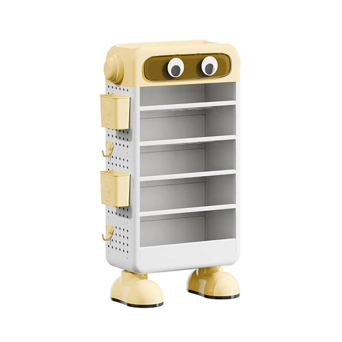 Cartoon Robot Face Freestanding Book Storage Rack - 5 Layers (80.5 cm High)