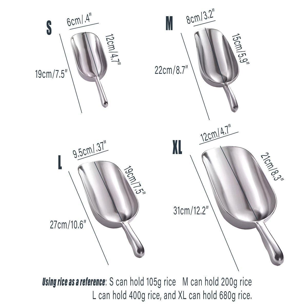 Cast Aluminium Ice Scoop and Flour Shovel - Medium (22 x 8 cm) - view 4