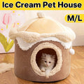 Cat and Dog Cave Bed, Ice Cream House Design - Large (48 x 48cm) - view 2