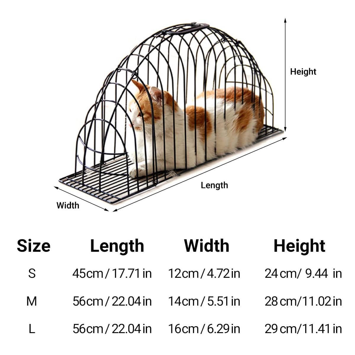 Cat Bath Cage Portable Pet Grooming Cage Foldable Mesh Cage - Large 56 x 16 x 29 cm - view 4