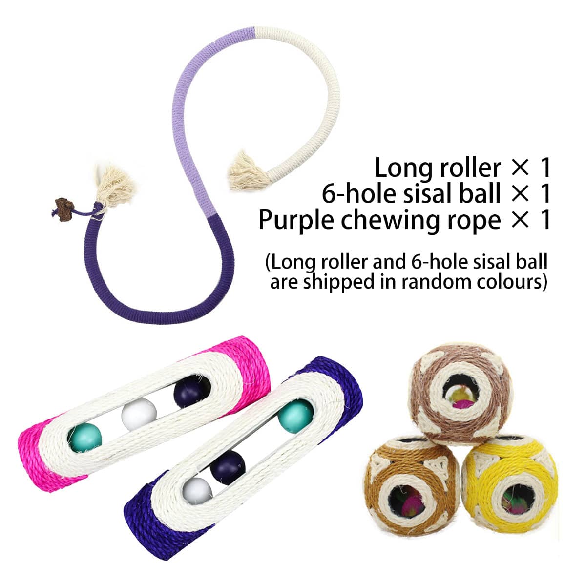 Cat Chew Rope Toy Teeth Grinding Teasing Stick Interactive Play Toy for Cats - view 4