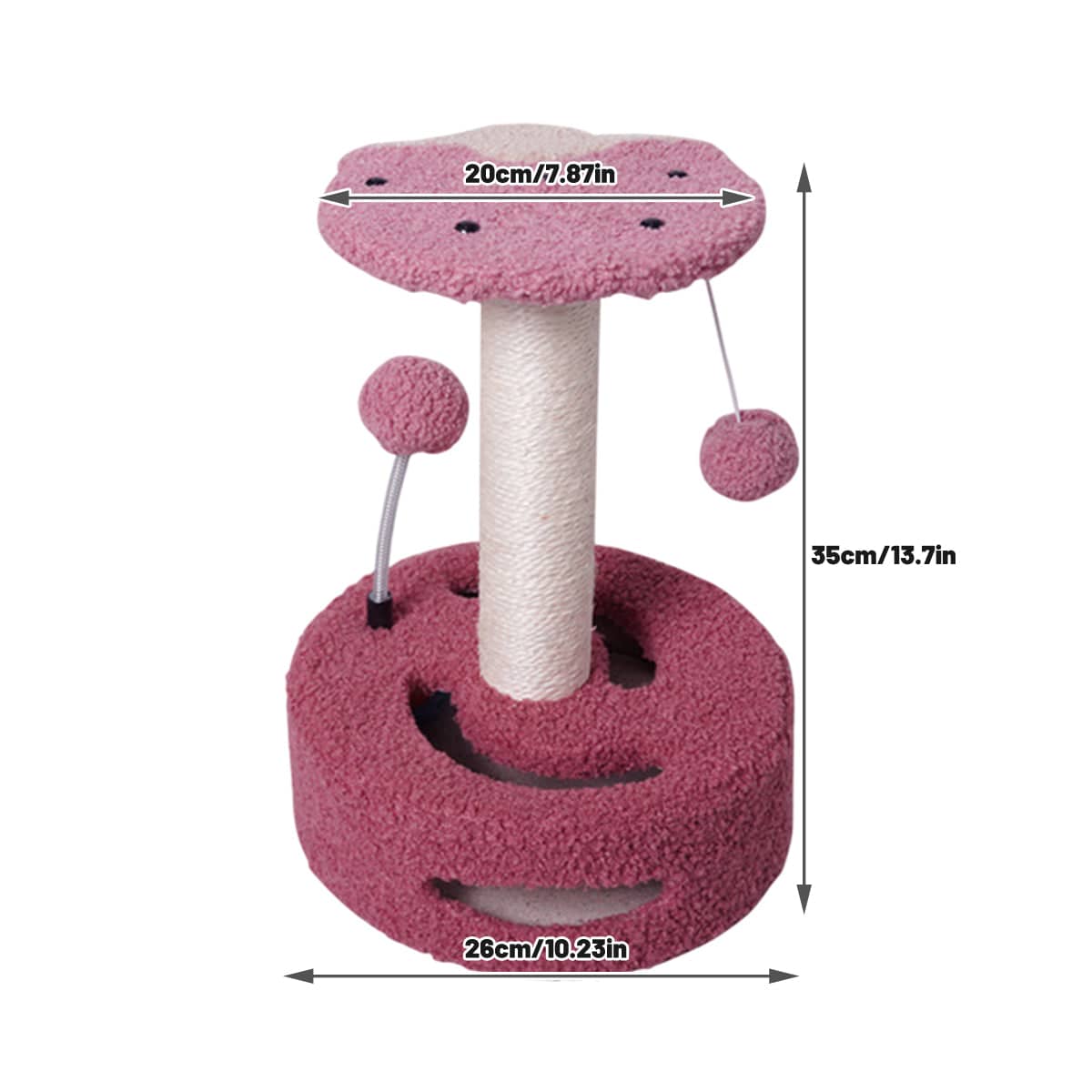 Cat Climbing Toy Small Jump Platform with Scratching Board for Kittens - Green - view 4