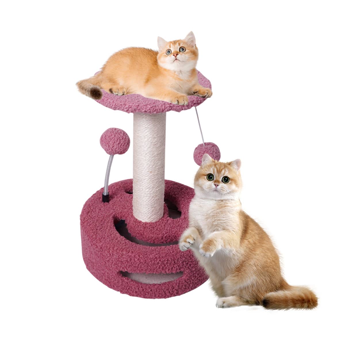 Cat Climbing Toy Small Jump Platform with Scratching Board for Kittens - Green - view 5