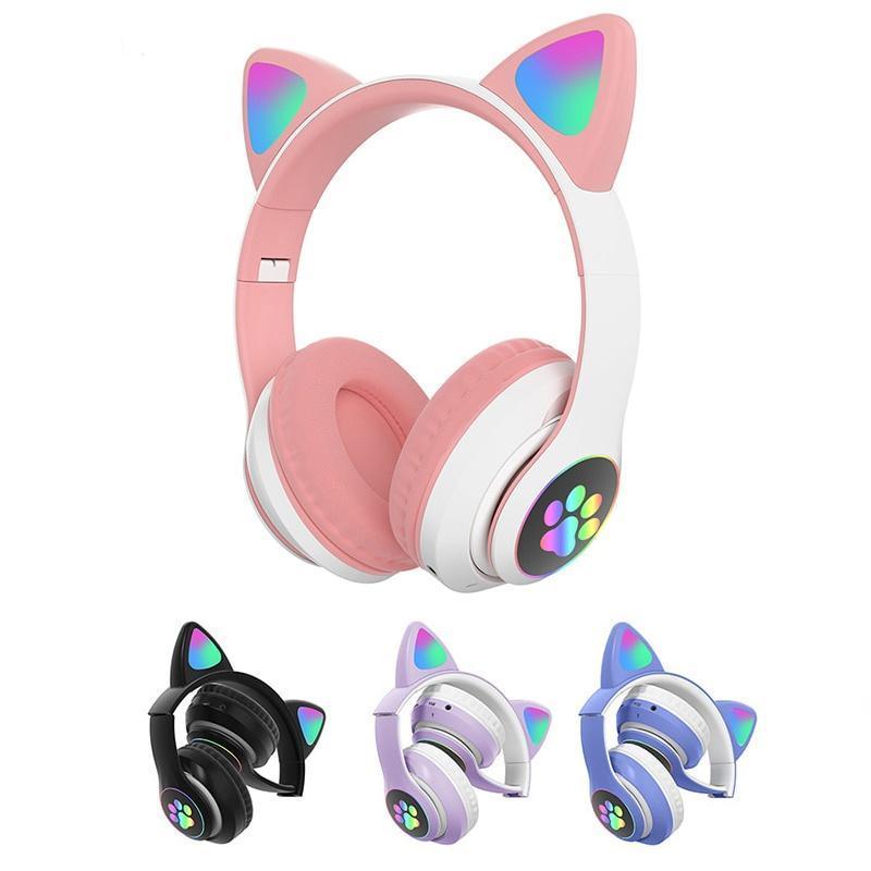 Cat Ear Bluetooth Over-Ear Wireless Headphones for Kids - Blue - view 3