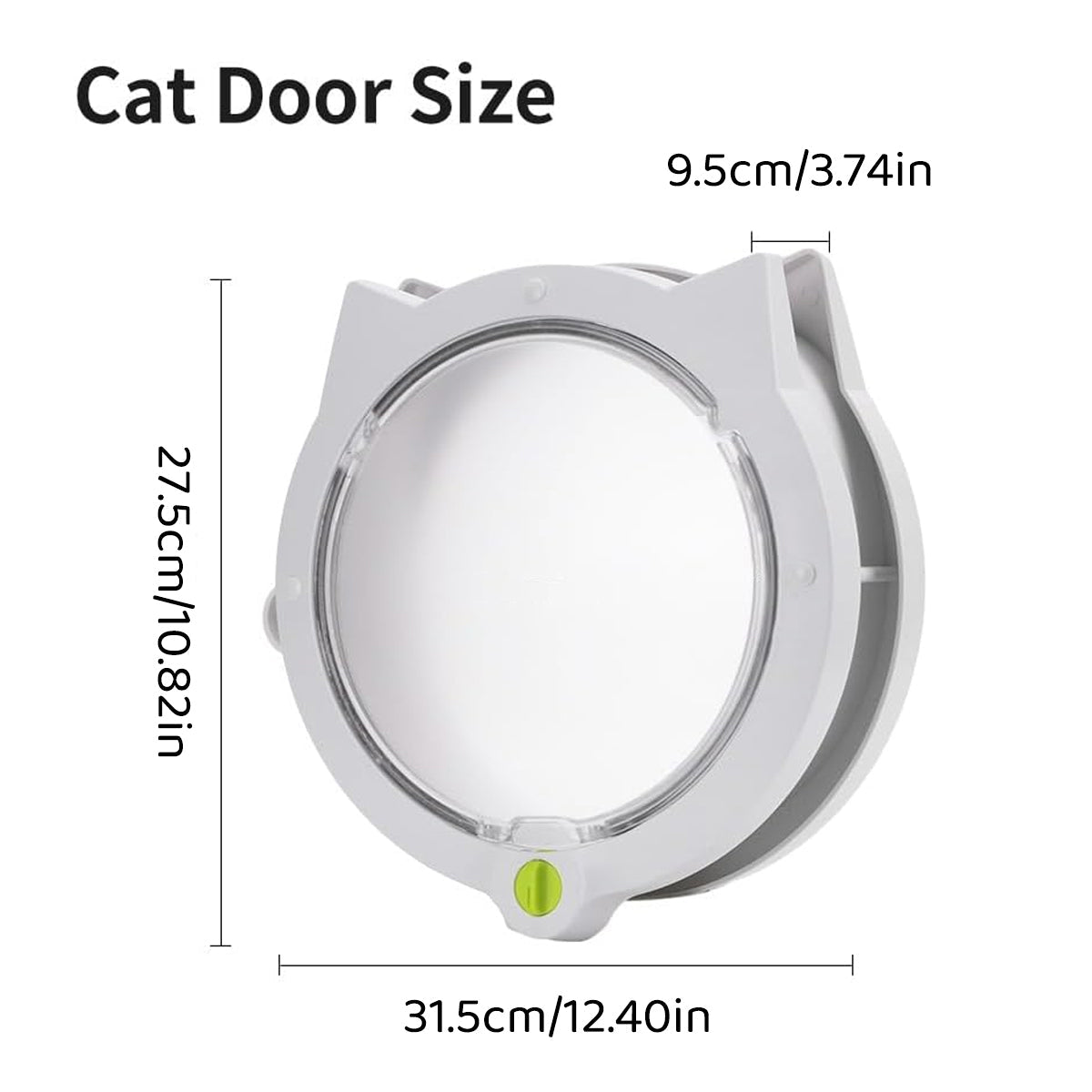 Cat Ear Pet Door for Cats and Dogs, Easy in and Out Access - White - view 4