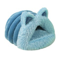 Cat Ear Shape Cosy Pet Bed, Blue - Size L (60 x 50 x 34 cm)