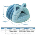 Cat Ear Shape Cosy Pet Bed, Blue - Size L (60 x 50 x 34 cm) - view 3