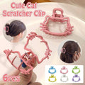 Cat Face Metal Hair Claw Clips, Pack of 6 - Assorted Colours