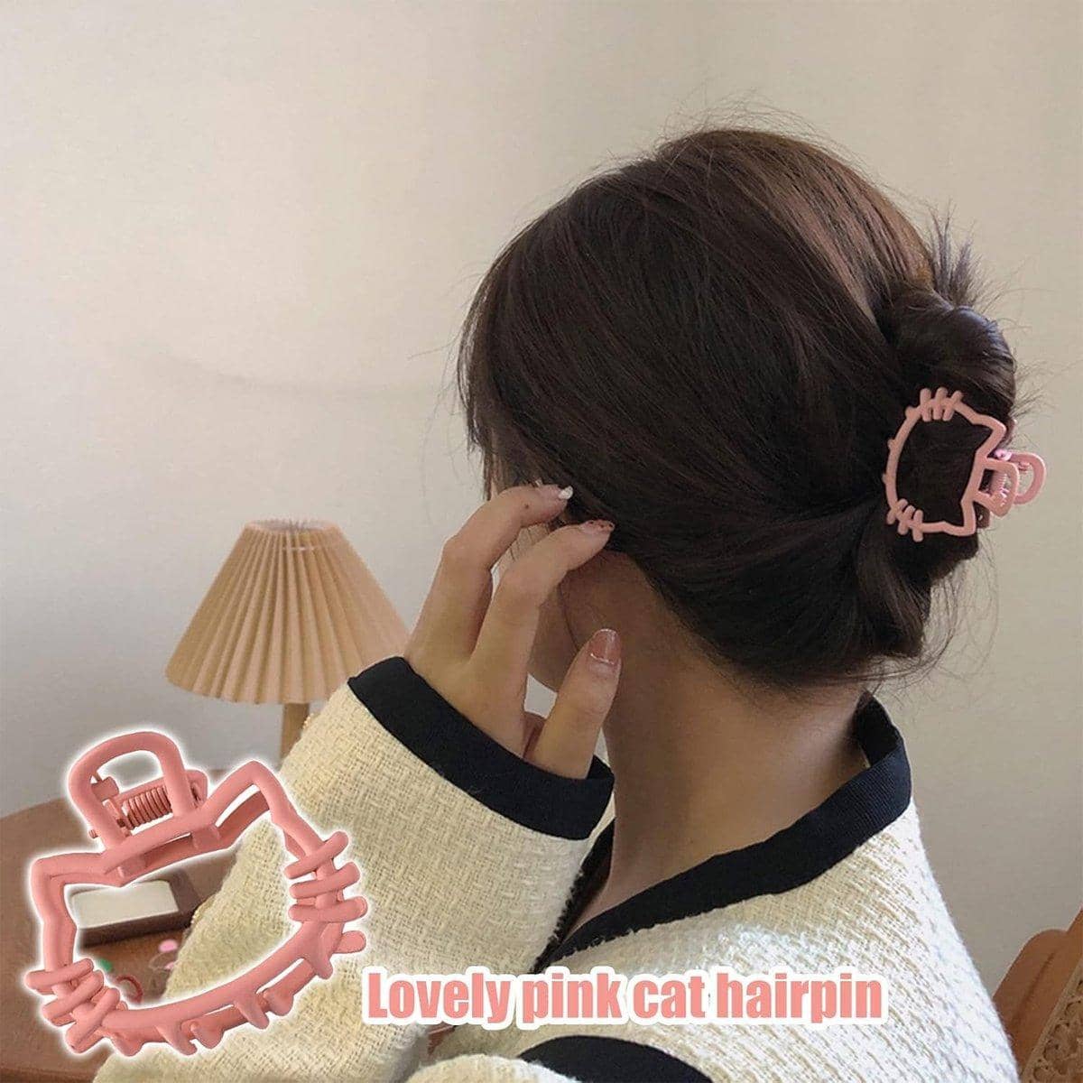Cat Face Metal Hair Claw Clips, Pack of 6 - Assorted Colours - view 5