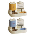 Cat Face Pet Feeder and Water Dispenser Station - Yellow - view 3