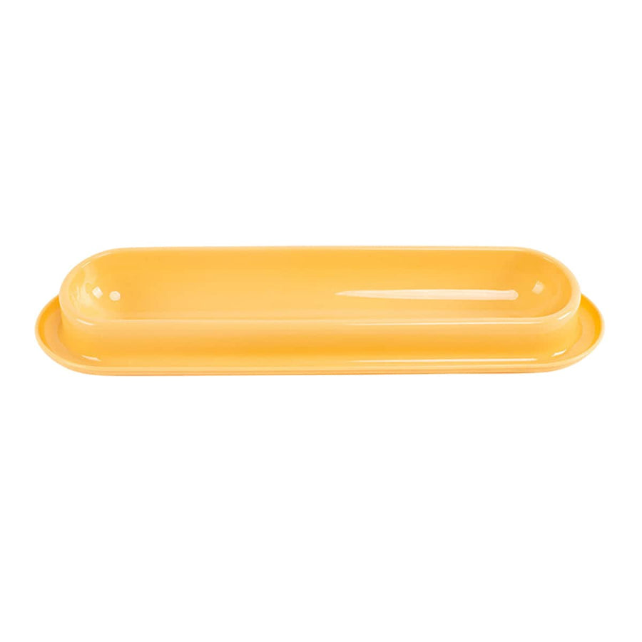 Cat Feeding and Drinking Bowl with Non-Slip Base - Yellow