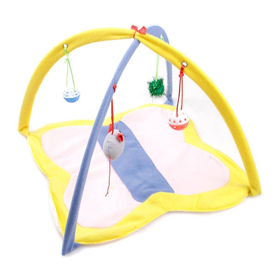 Cat Hammock Bed with Bell Toys, Breathable Pet Hammock - Butterfly Design