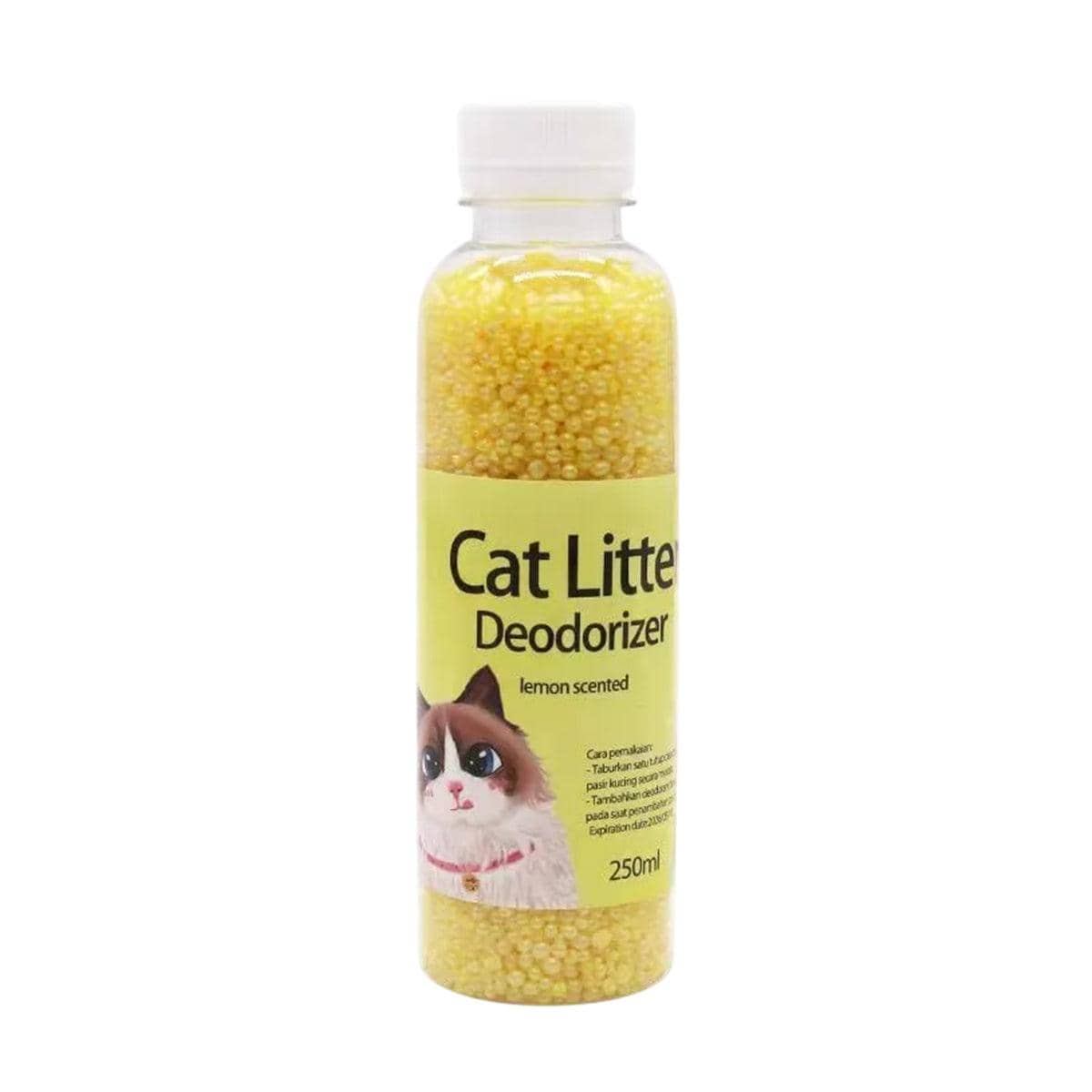 Cat Litter Deodoriser Beads 250ml - Yellow, Lemon Scented