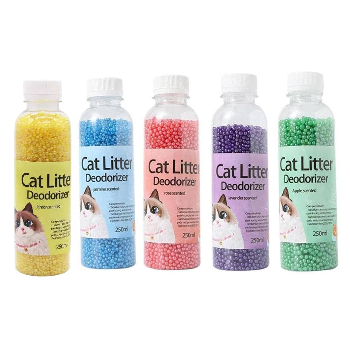 Cat Litter Deodoriser Beads 250ml - Yellow, Lemon Scented - view 3