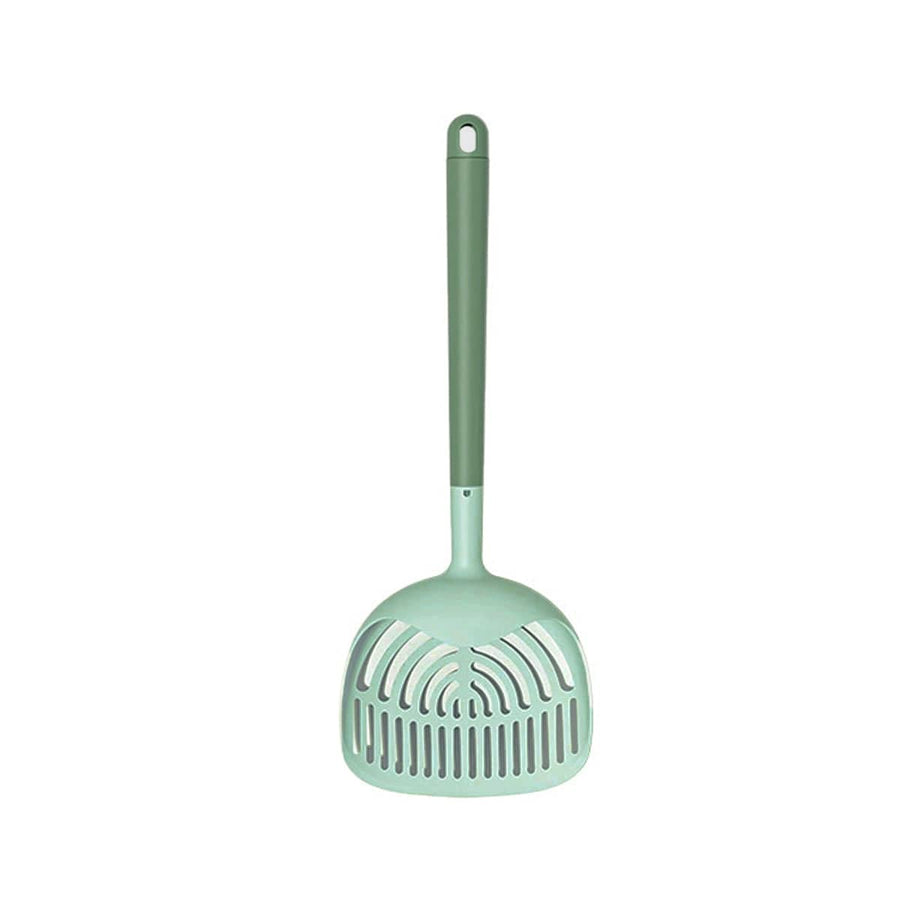 Cat Litter Scoop with Long Handle and Wide Head - Green