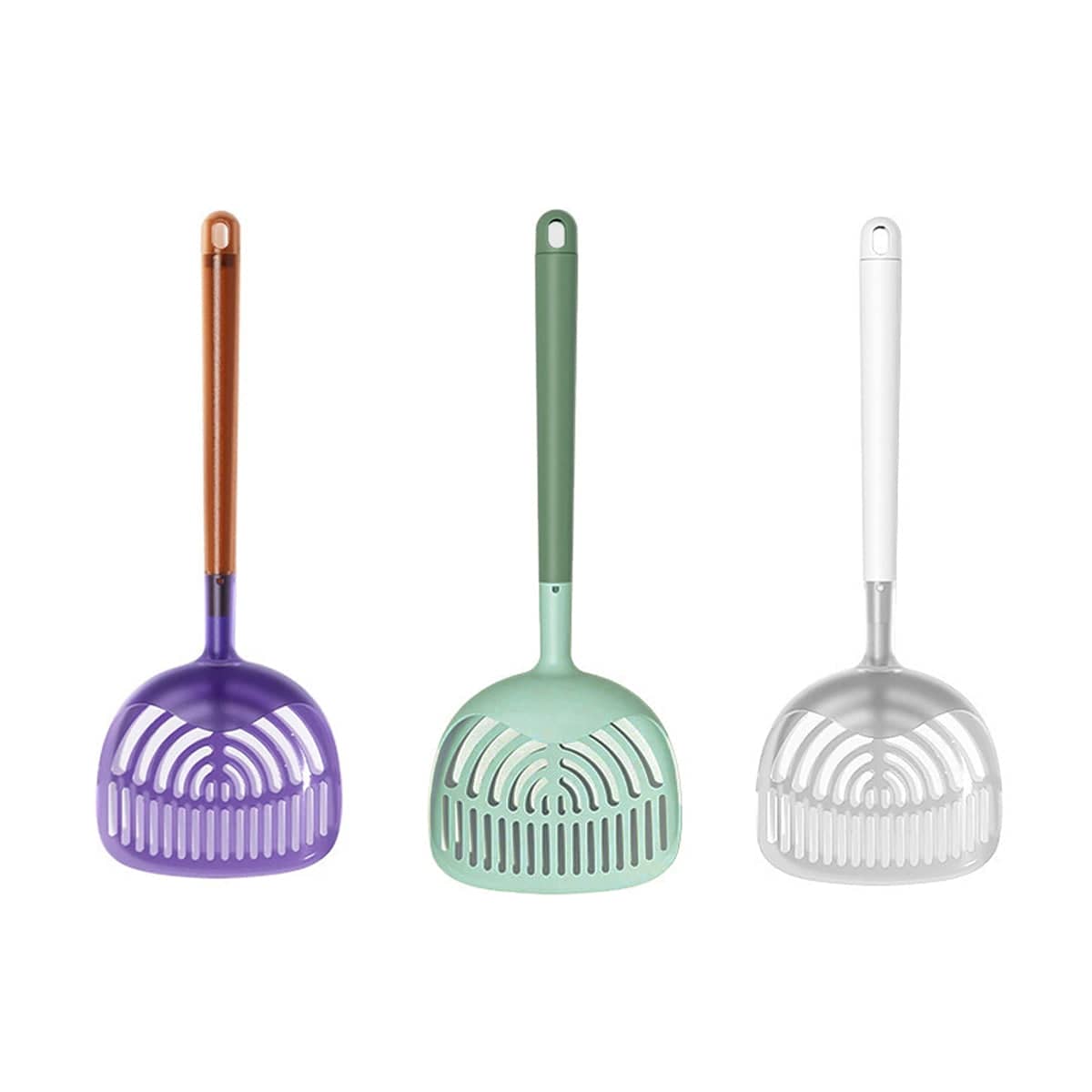 Cat Litter Scoop with Long Handle and Wide Head - Green - view 3