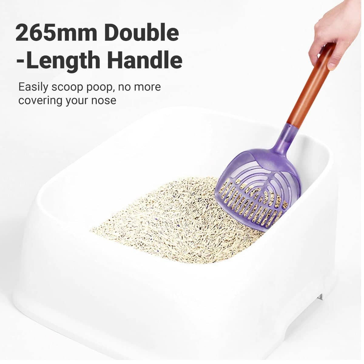 Cat Litter Scoop with Long Handle and Wide Head - Green - view 5