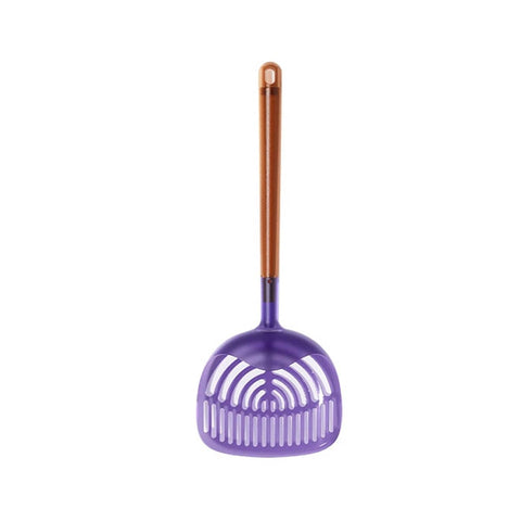 Cat Litter Scoop with Long Handle and Wide Head - Purple