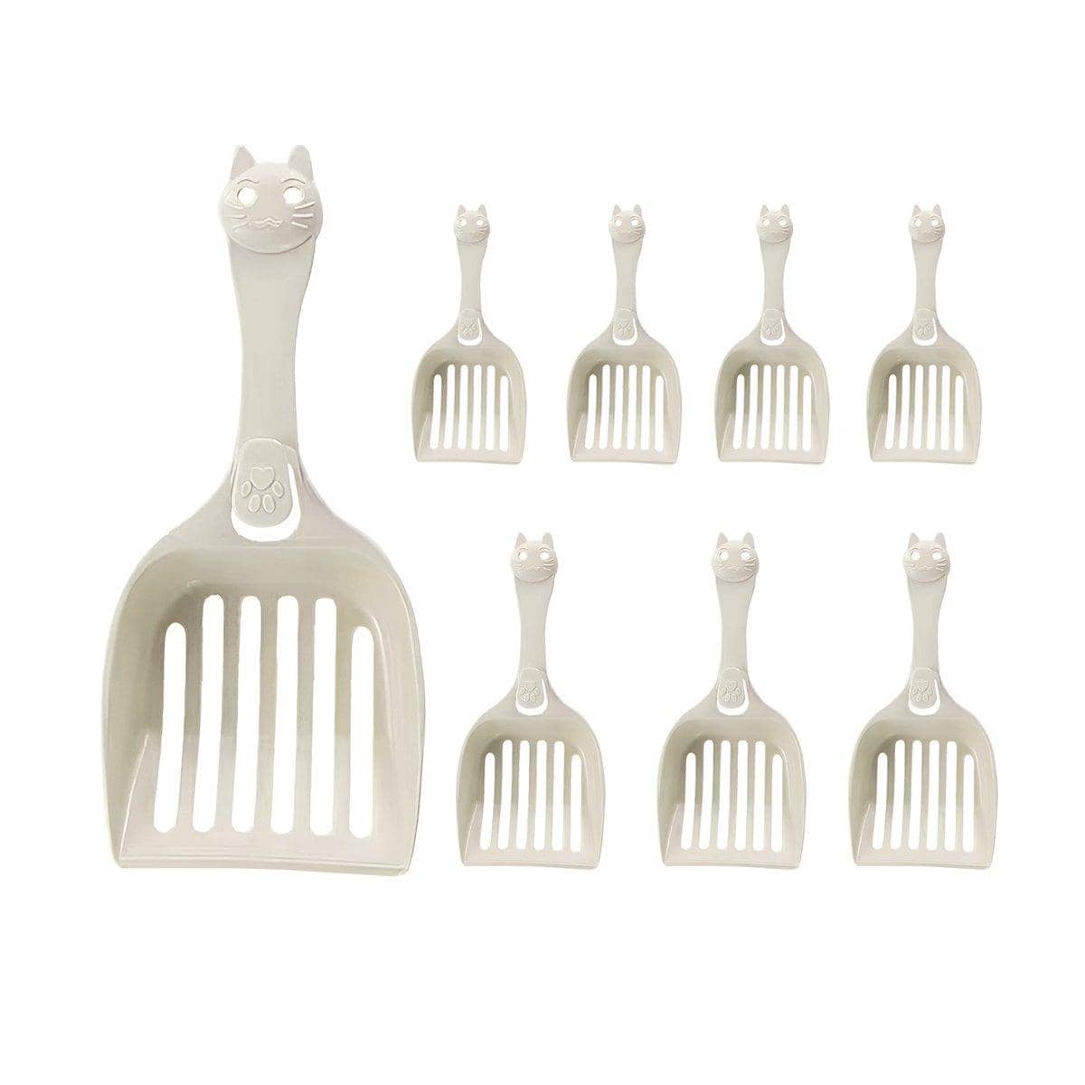 Cat Litter Scoop Set of 8, Pet Poop Scooper with Slotted Sifting Design - view 2