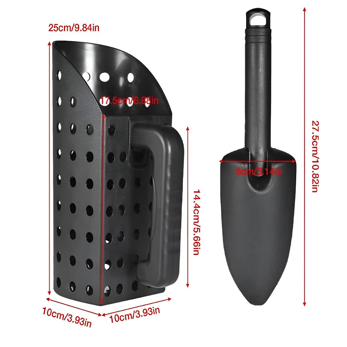 Cat Litter Scoop Set Durable Plastic Cleaning Shovel Kitty Box Waste Removal - 2 Piece - view 3